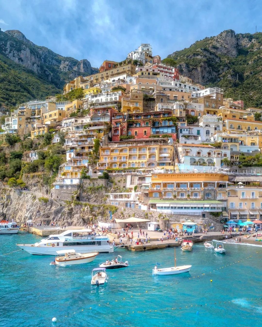 Colorful cliffside village on Italy's Amalfi Coast