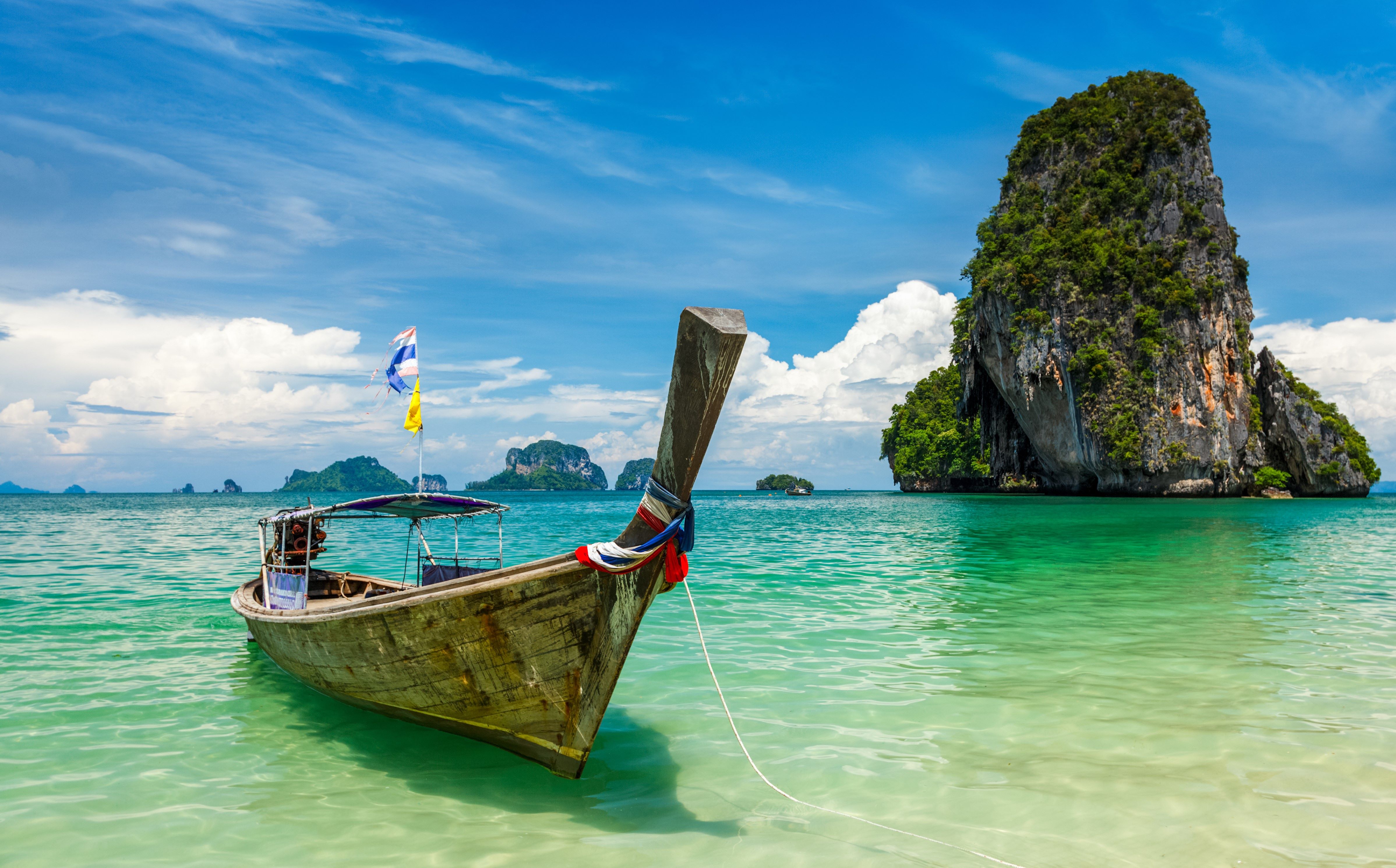 Longtail boat on a Thailand beach